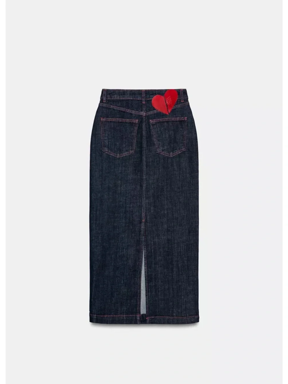 Zara Denim Balloon Halter Top and midi Skirt Set